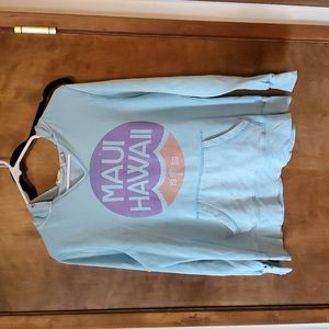 Blue 84 Distressed Blue Women's Large Hoodie